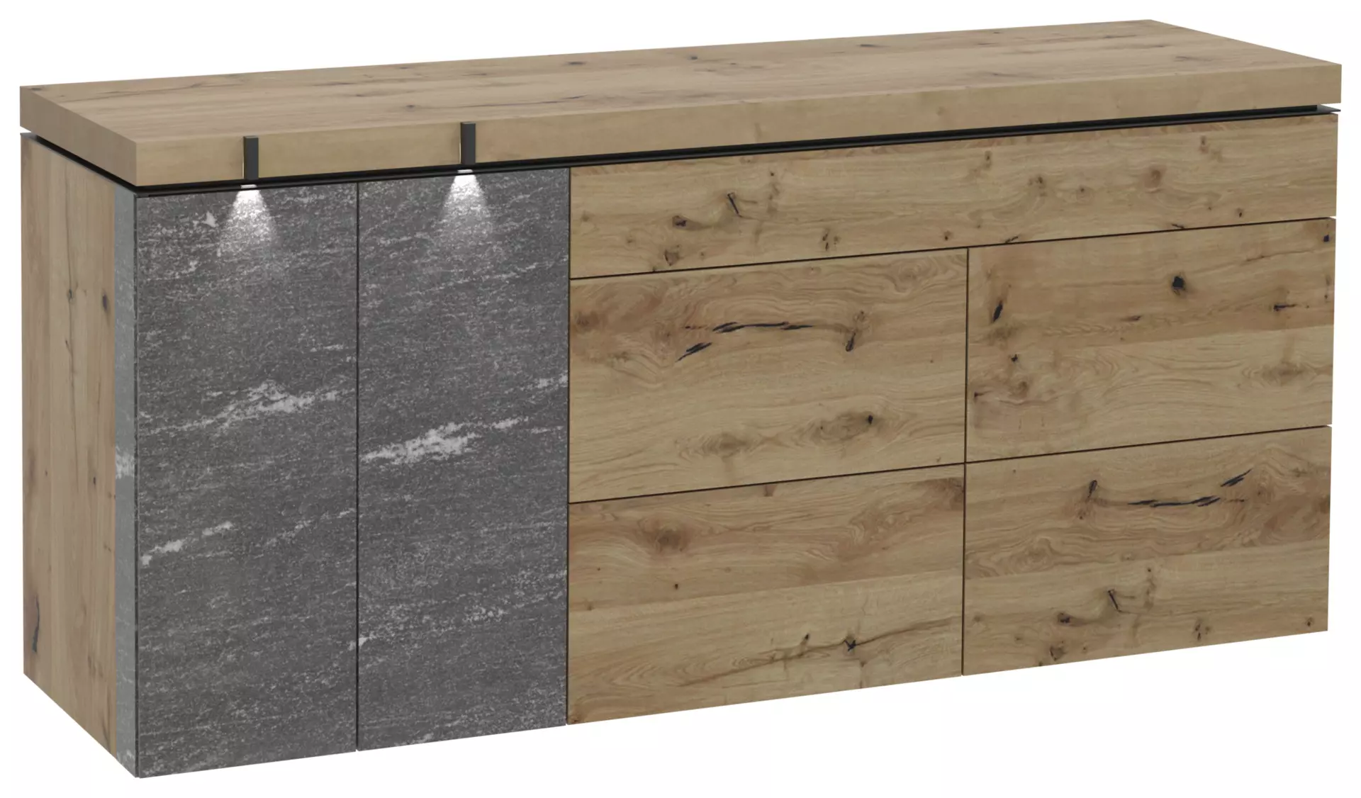 Sideboard V-ROCK LIVING Voglauer Holz 52 x 89 x 192 cm