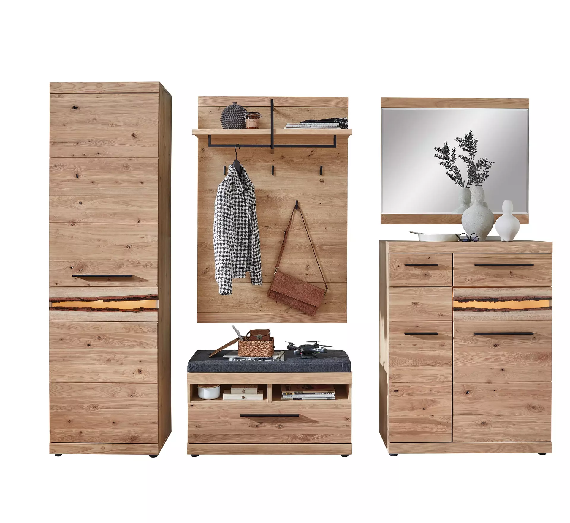 Garderobenkombination TALYA MONDO MONDO Holz 40 x 204 x 270 cm