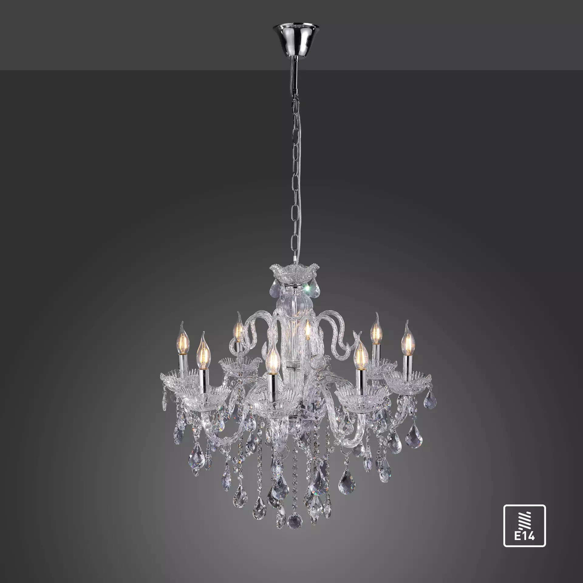 Kronleuchter GRACIA Paul Neuhaus Metall 71 x 180 x 71 cm