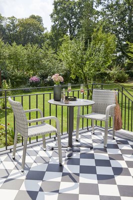 8. Bild von Gartentisch Holzwerkstoff grau ca. 70 x 70 x 70 cm