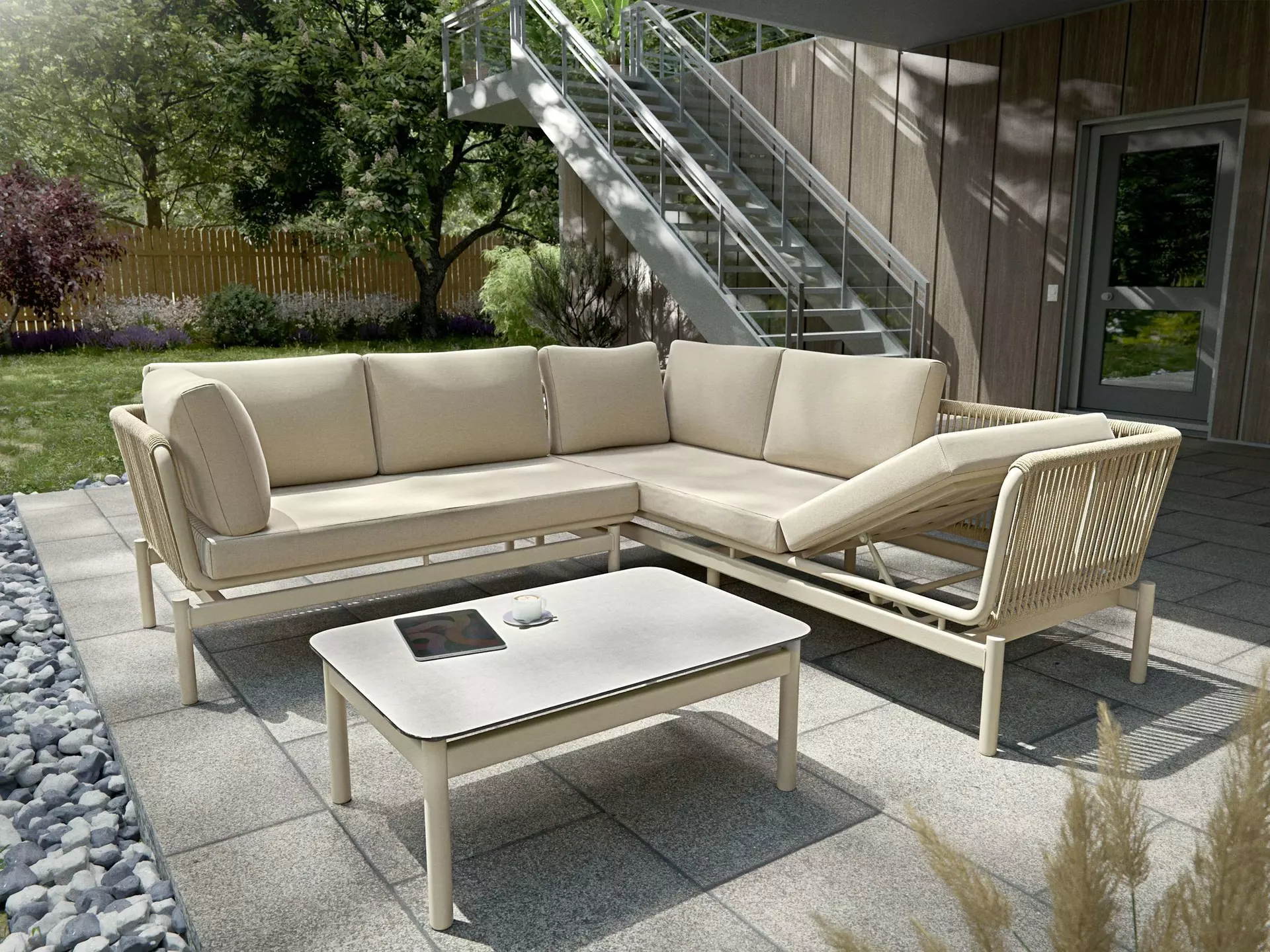 Gartenmöbelset ASTI Outdoor Textil 60 x 35 x 90 cm