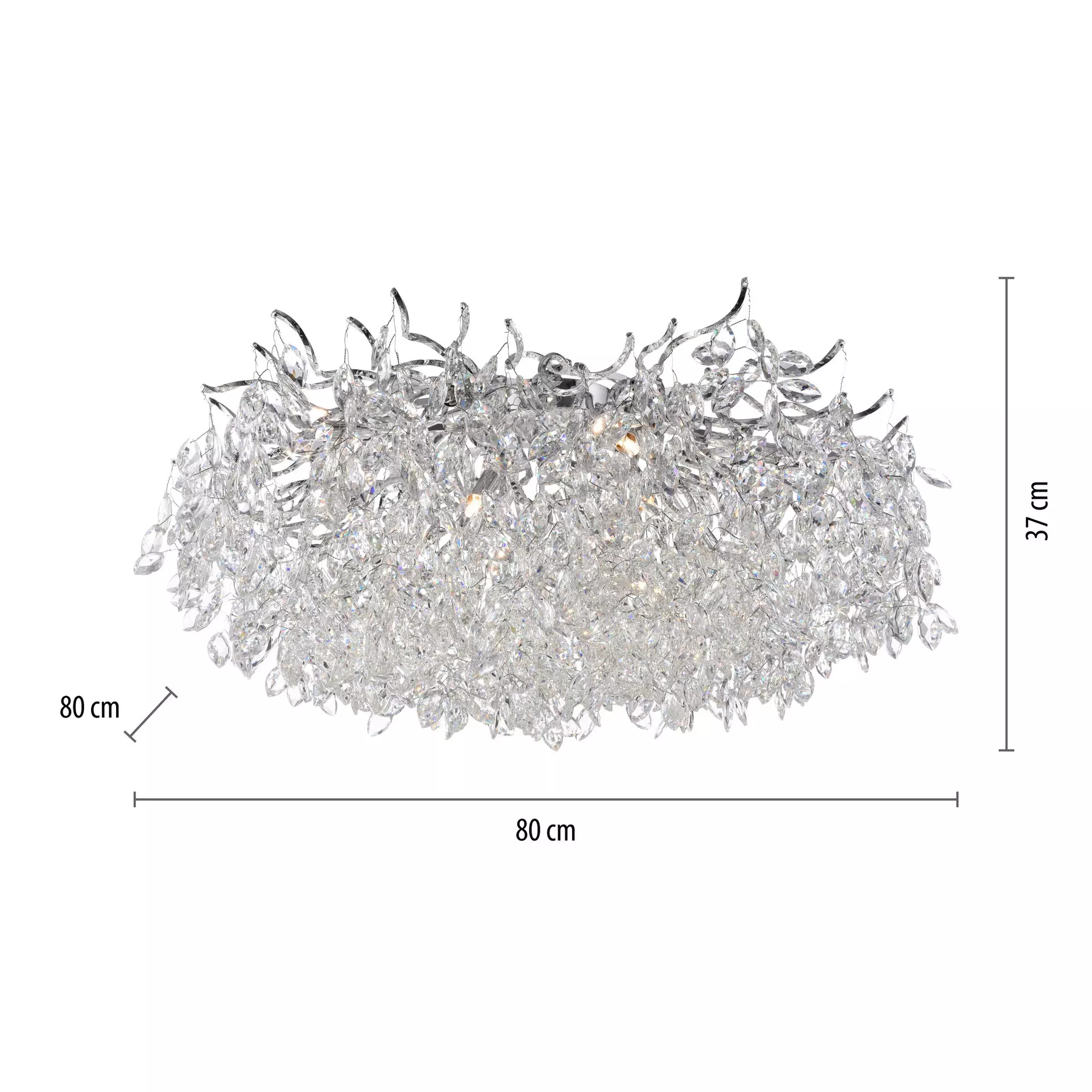 Deckenleuchte RICICLE Paul Neuhaus Metall 80 x 37 x 80 cm