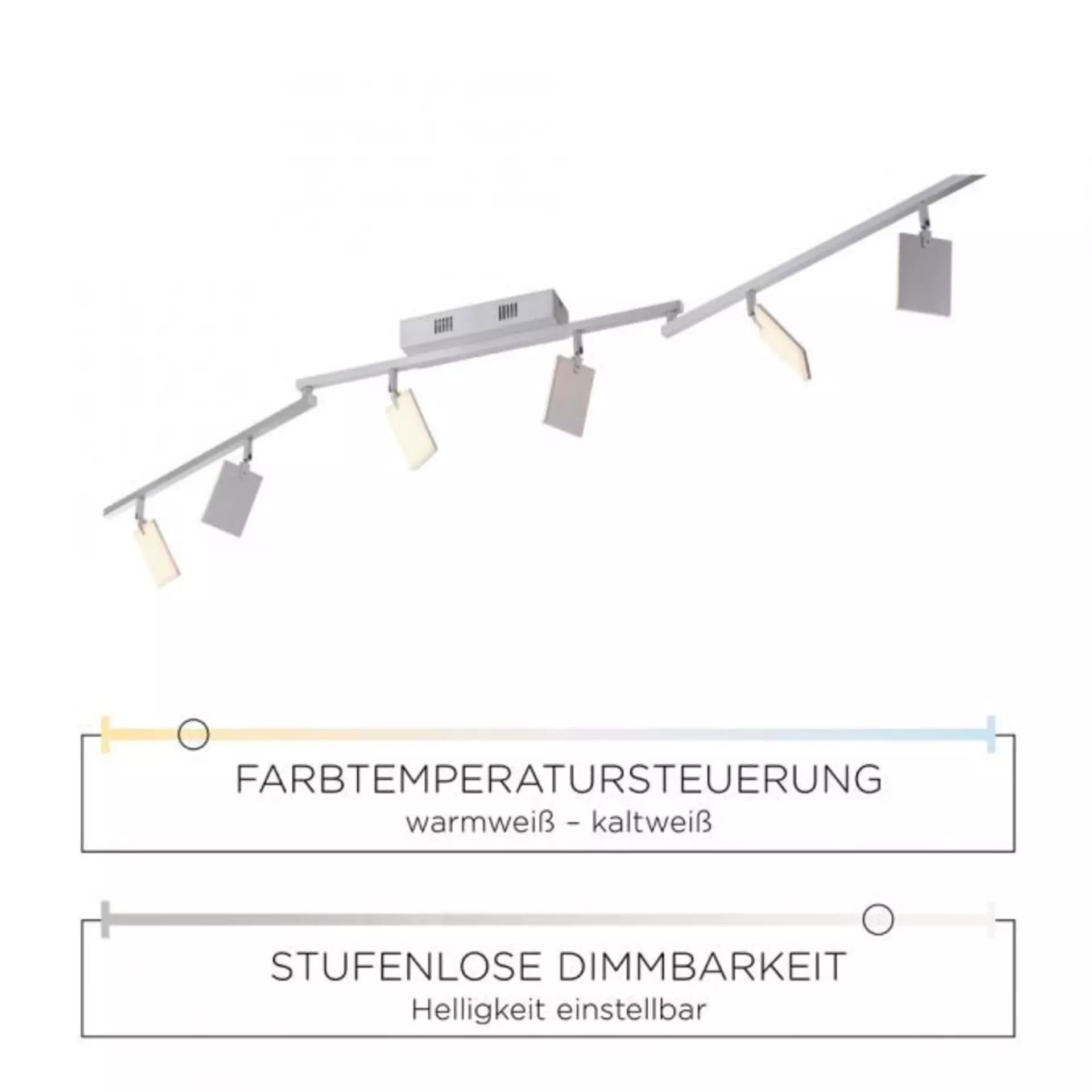 Deckenspot PURE Mira Paul Neuhaus Metall 161 x 24 x 75 cm
