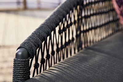 2. Bild von Loungeottomane Textil grau ca. 182 x 75 x 82 cm