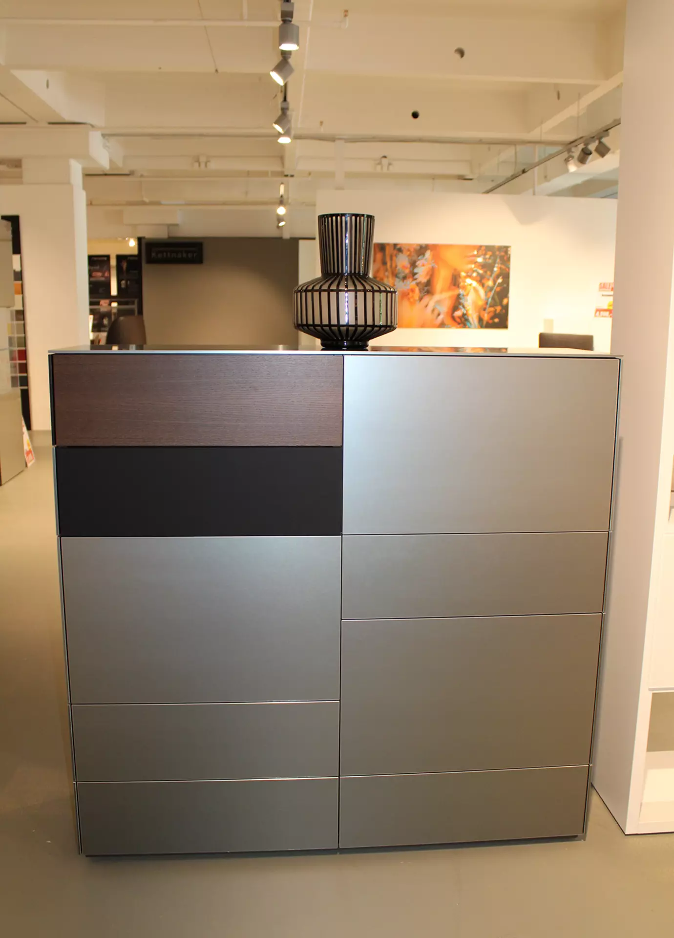 Highboard SOMA Lack matt graphit