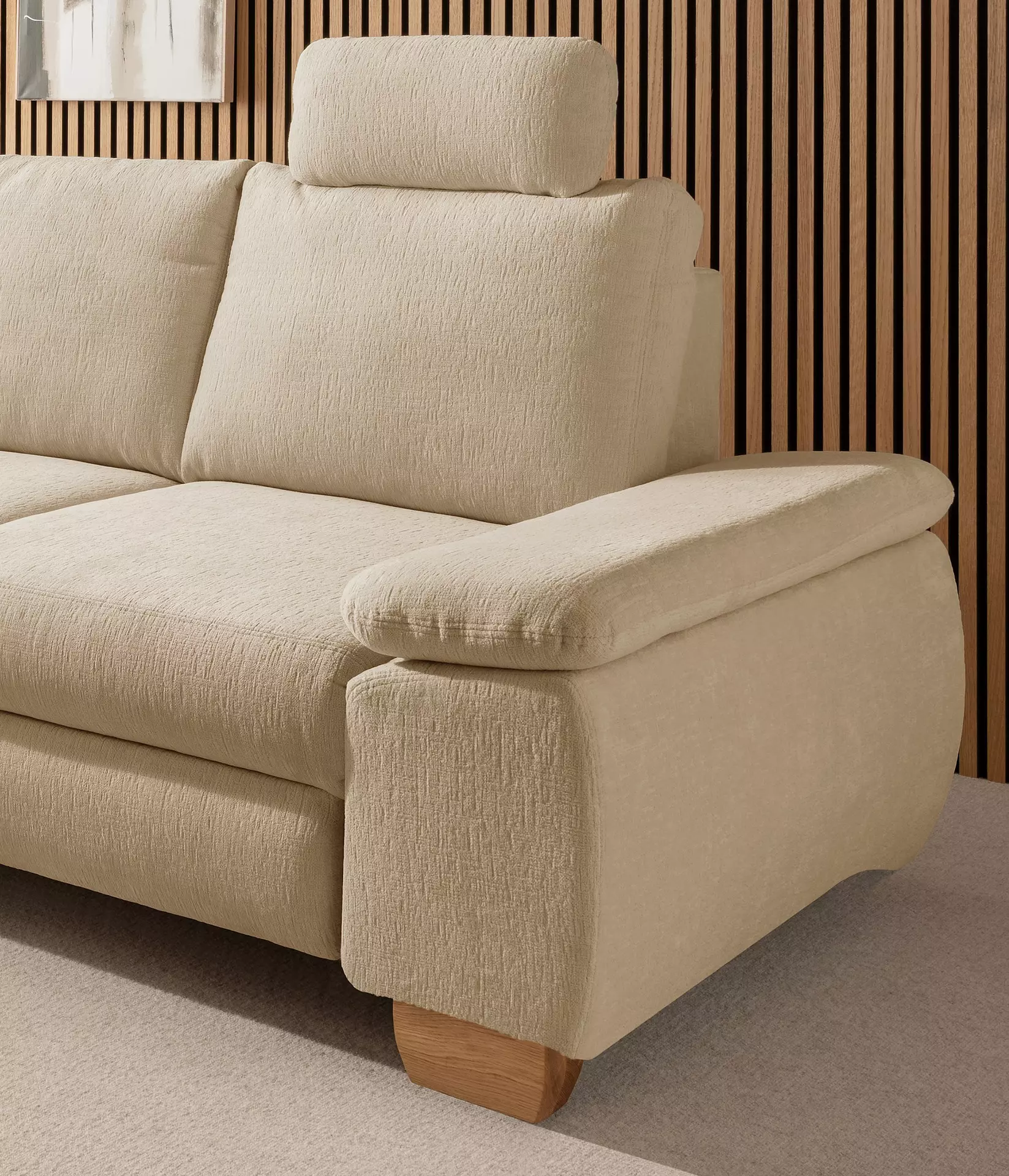 Polstergarnitur POSITANO CELECT Textil 206 x 91 x 261 cm