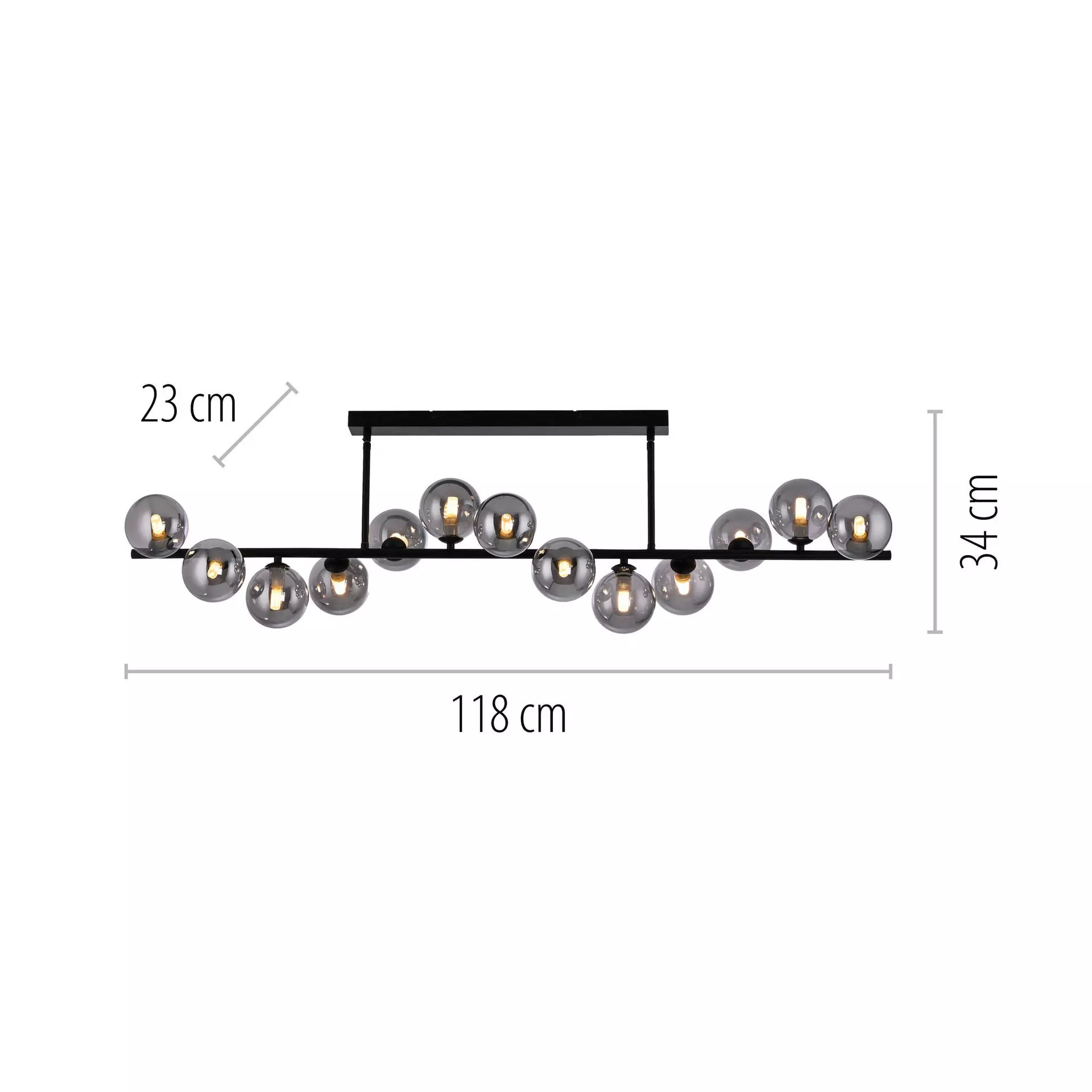 Deckenleuchte SW DUBAI SCHÖNER WOHNEN-Kollektion Metall 23 x 34 x 118 cm