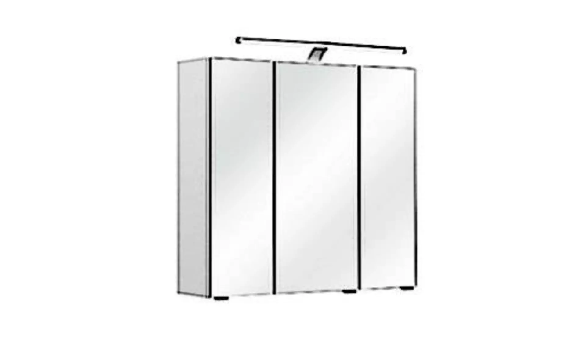 Badezimmerschrank mit drei verspiegelten Schranktüren als Icon für Spiegelschränke.