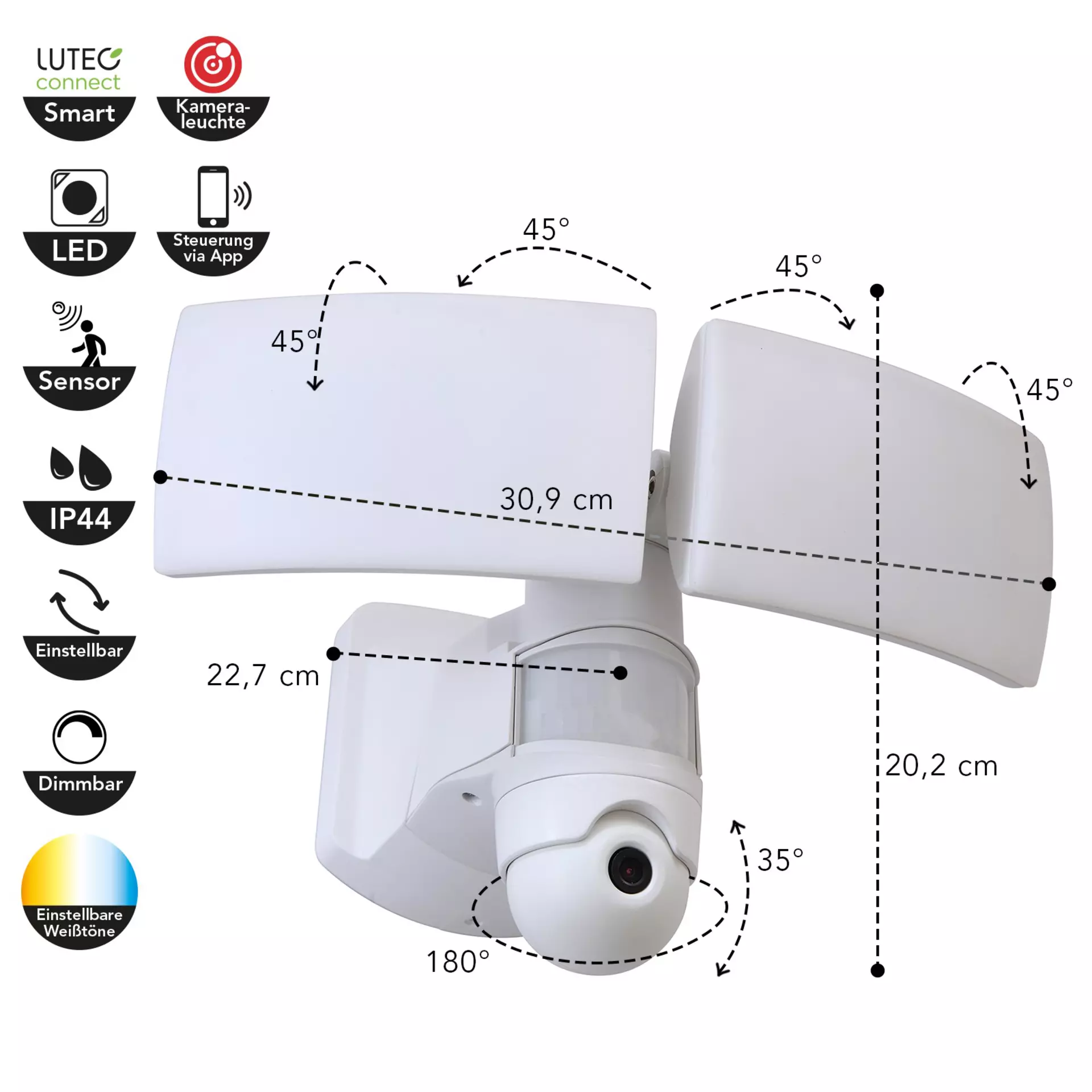 Wand-Aussenleuchte LIBRA Eco-Light Kunststoff 20 x 26 x 31 cm
