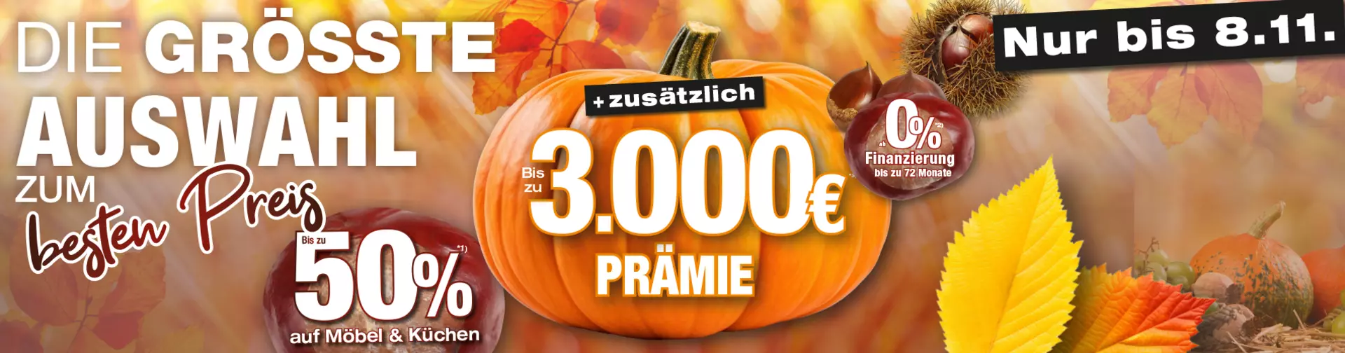 Nur noch bis 08.11.: bis zu 3000€ Prämie sichern