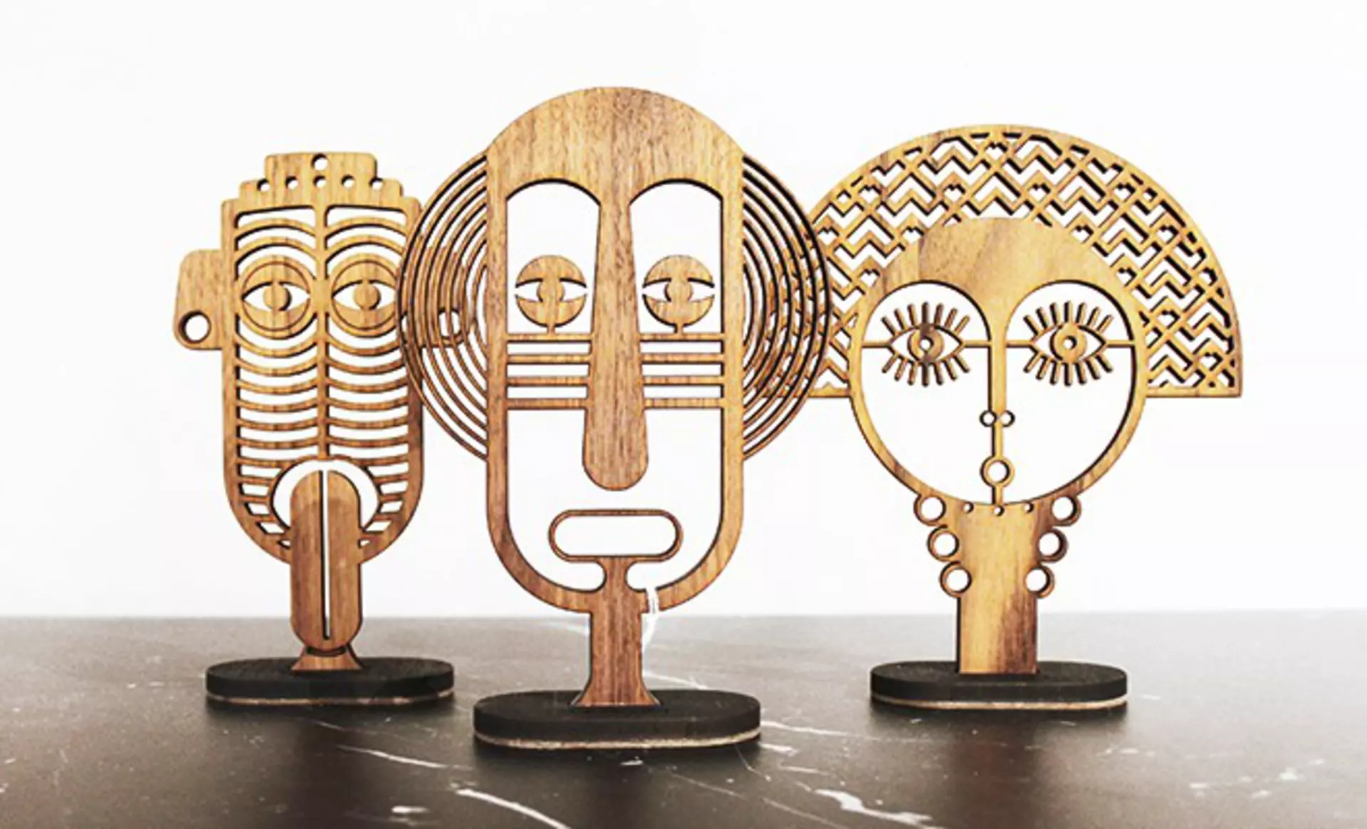 Detailverliebte Masken zum aufstellen: Mini Chili Figuren Triplet von UMASQU