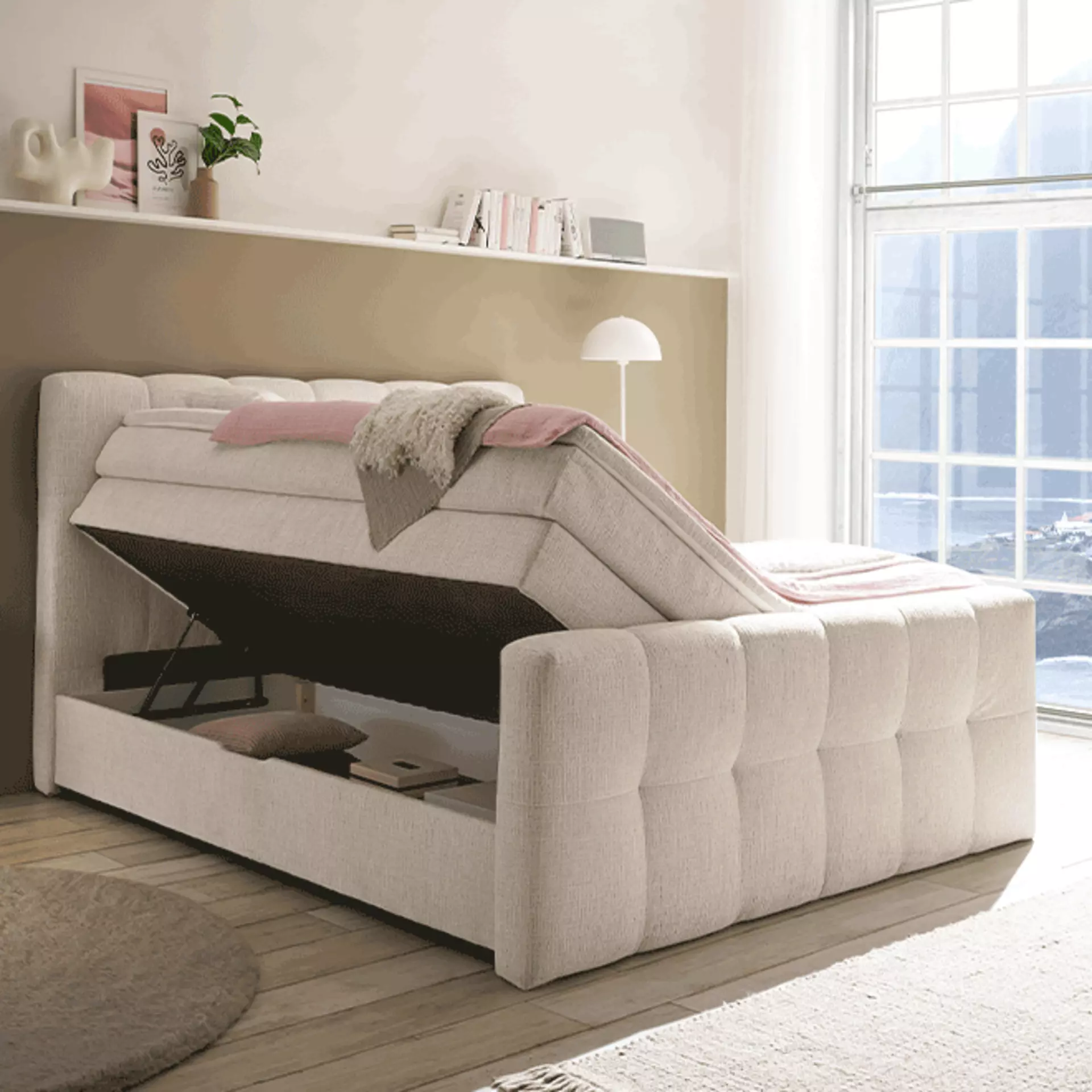 Praktisches Stauraumbett für das kleine Schlafzimmer