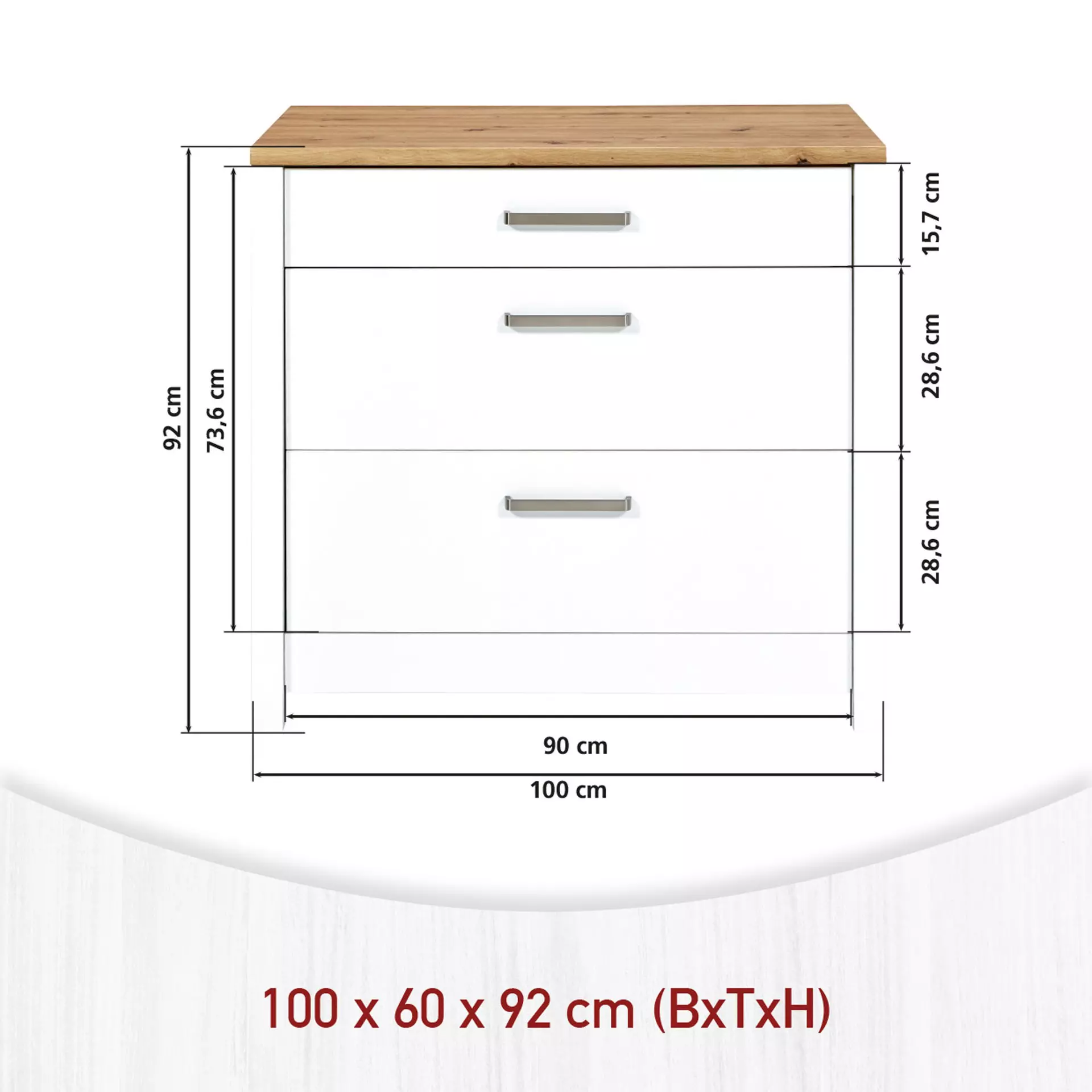 Unterschrank Sicilia Inter Link Holzwerkstoff 60 x 92 x 100 cm