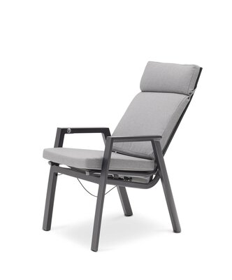 2. Bild von Gartensessel Textil grau ca. 72 x 110 x 59 cm