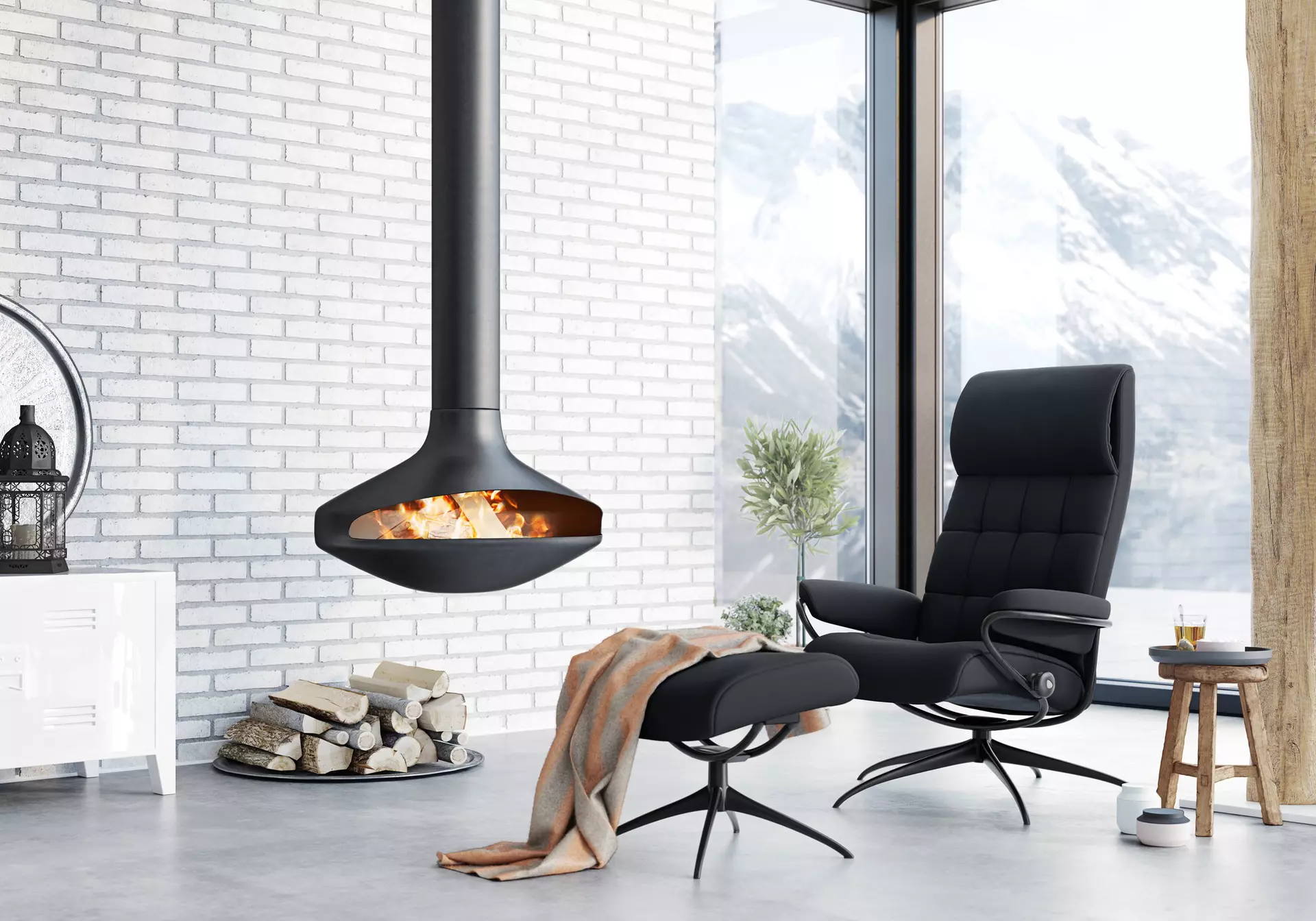 Relaxsessel London Stressless Metall 74 x 111 x 80 cm