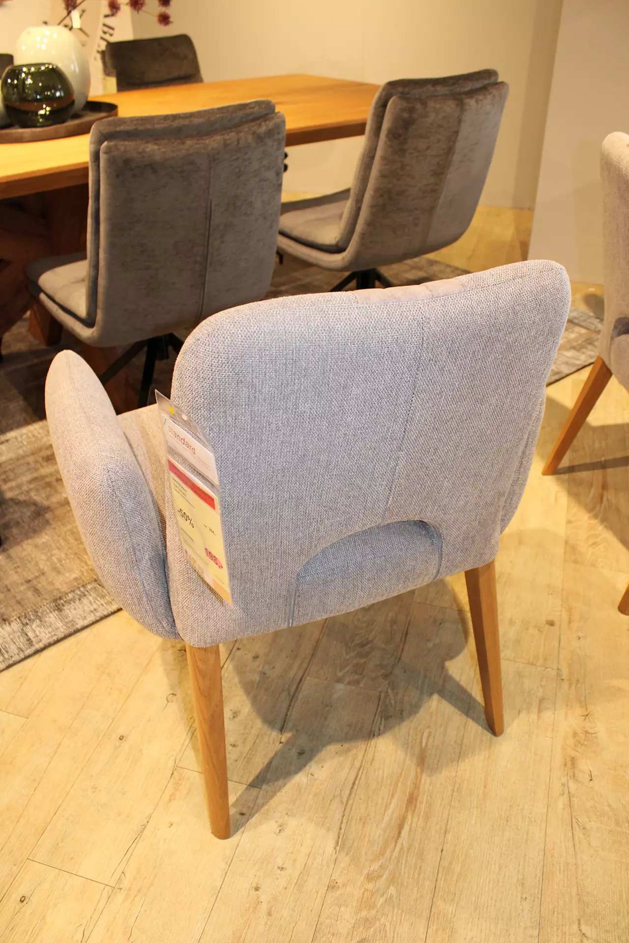 Sessel Gestell Eiche massiv lackiert von hinten