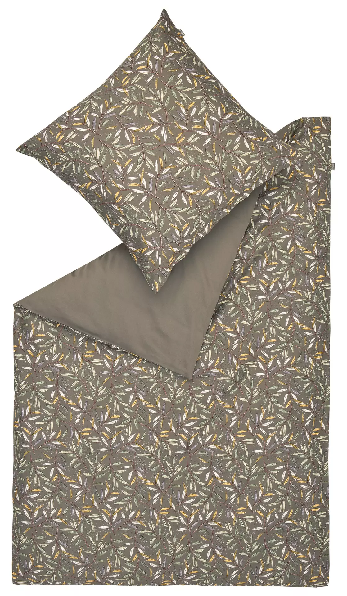 Satin-Bettwäsche MR-Leaves Musterring Textil 135 x 200 cm