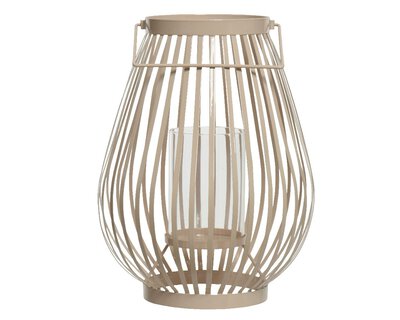 Bild von Dekolaterne Metall beige