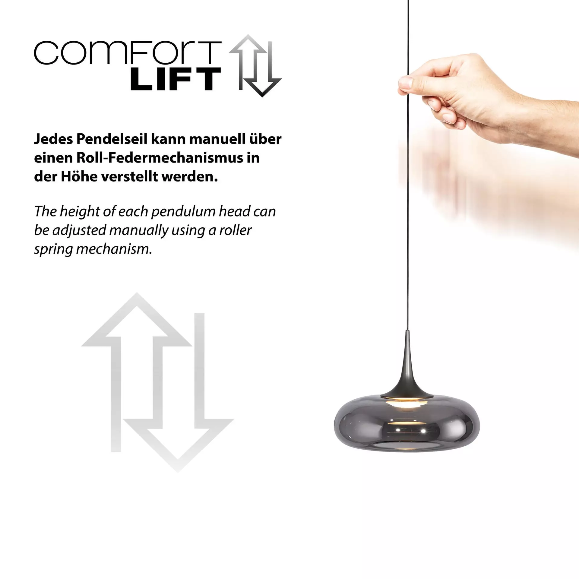 Hängeleuchte SW POSH SCHÖNER WOHNEN-Kollektion Metall 22 x 200 x 22 cm