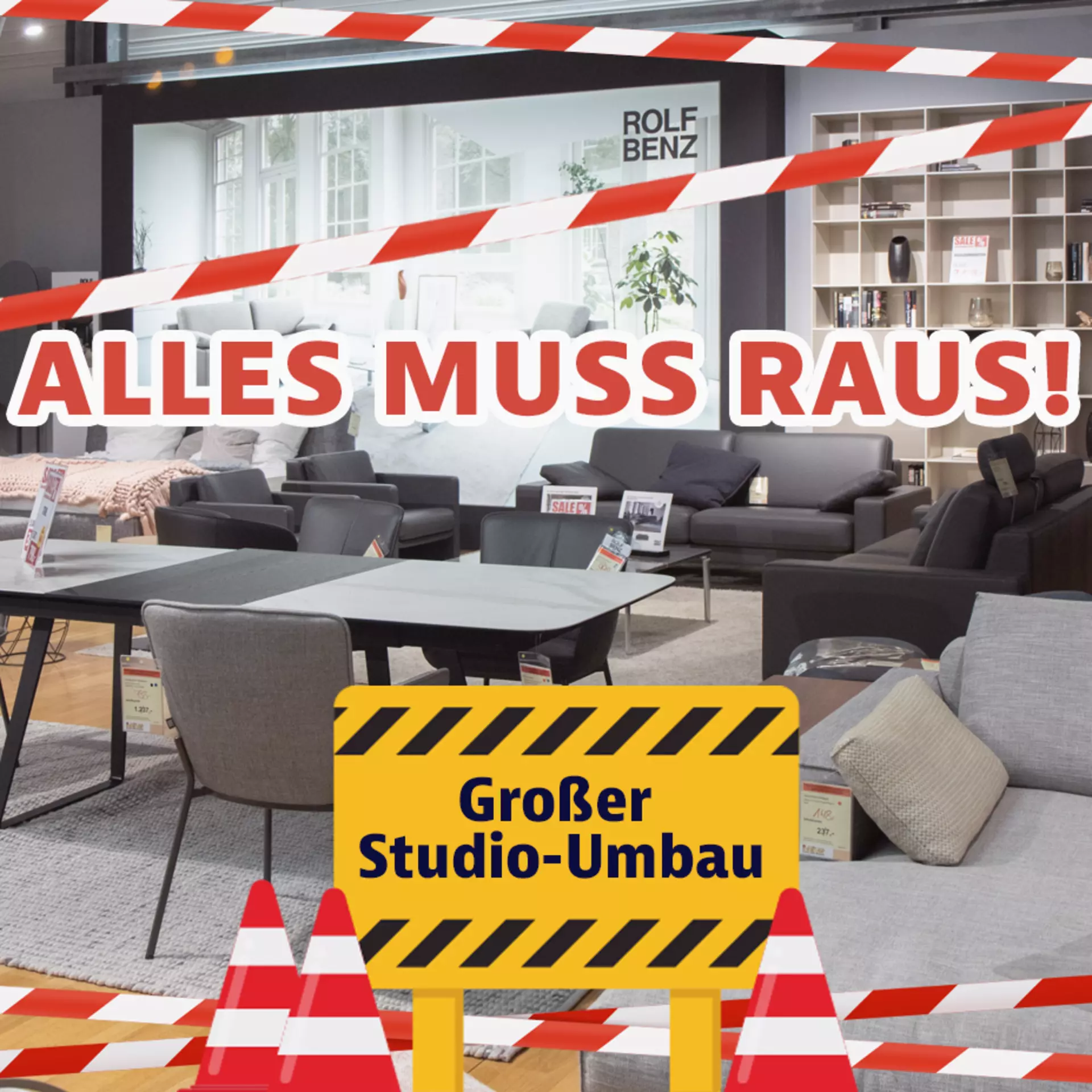 Rolf Benz - Großer Studio-Umbau bei Möbel Inhofer. Jetzt einmalige Möbelschnäppchen sichern!