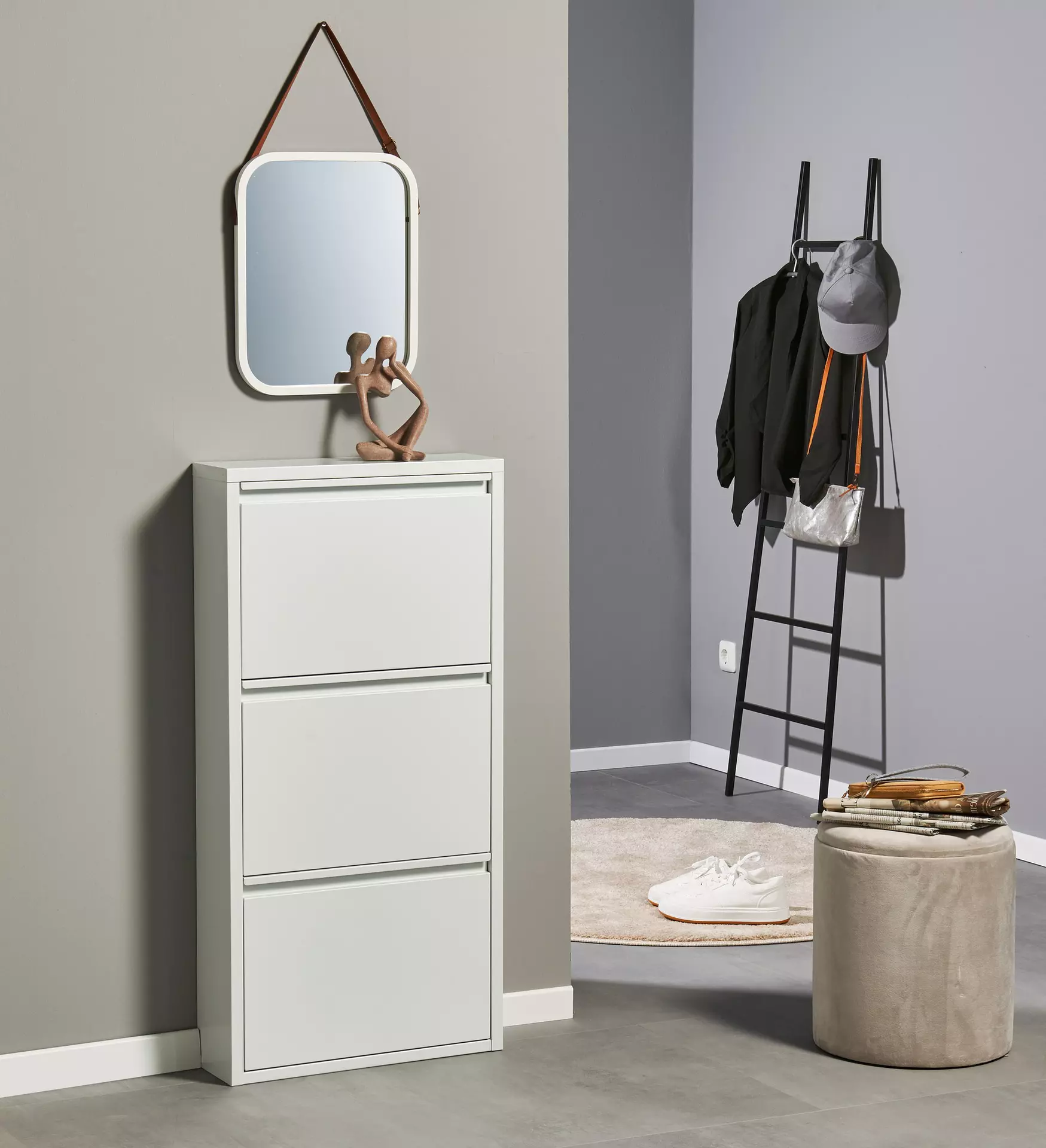 Schuhschrank BERT inDoor Metall 16 x 104 x 51 cm