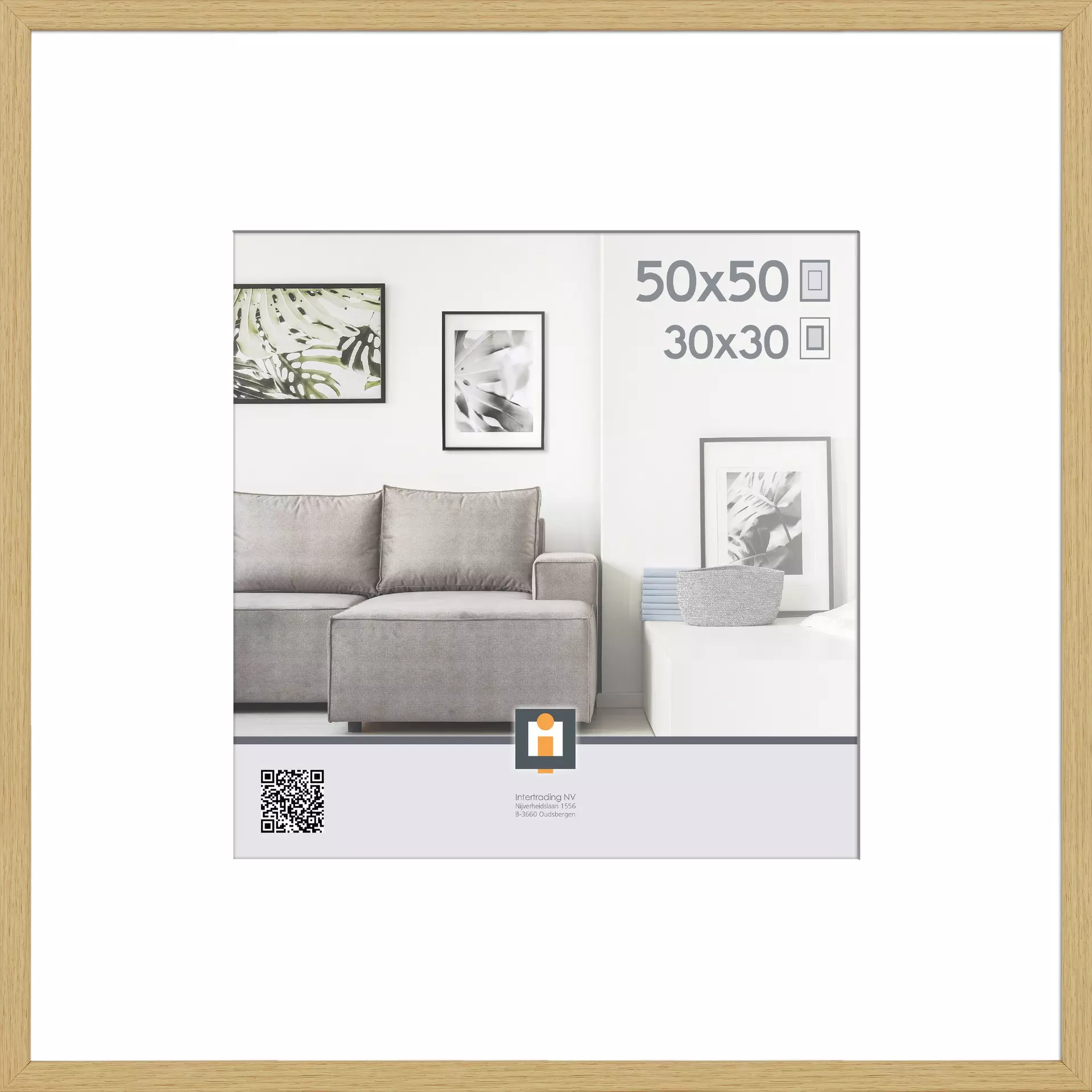 Bilderrahmen MADRID NATUR INTERTRADING Kunststoff 52 x 52 x 2 cm