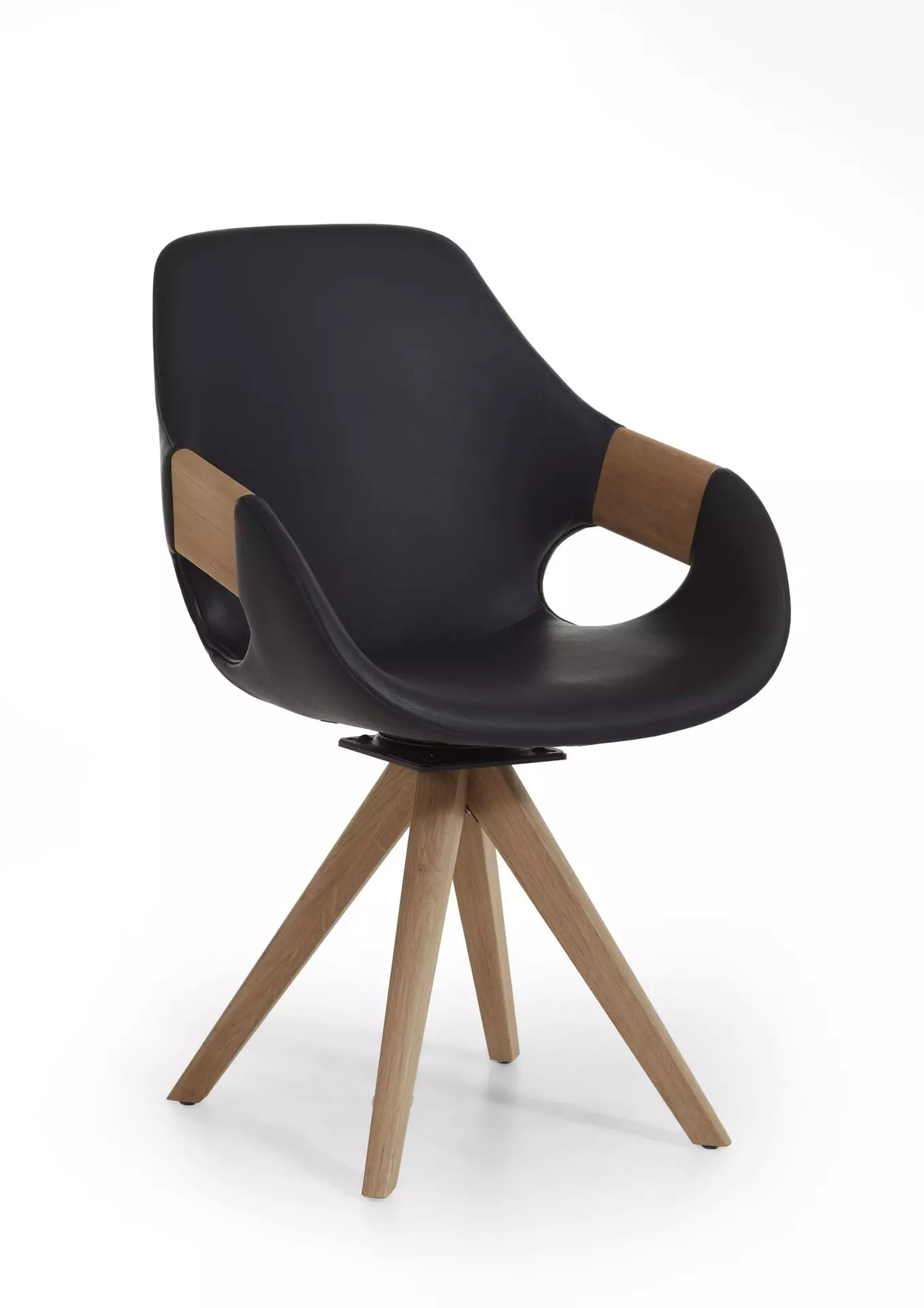Stuhl NATURZEIT Hartmann - Massivholzmöbel Leder 60 x 91 x 60 cm