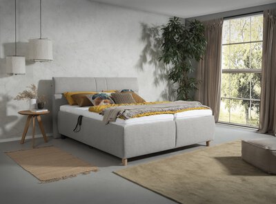 Bild von Polsterbett ca. 217 x 112 x 218 cm Vito grau