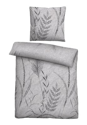 Bild von Flanell-Bettwäsche Biberna grau