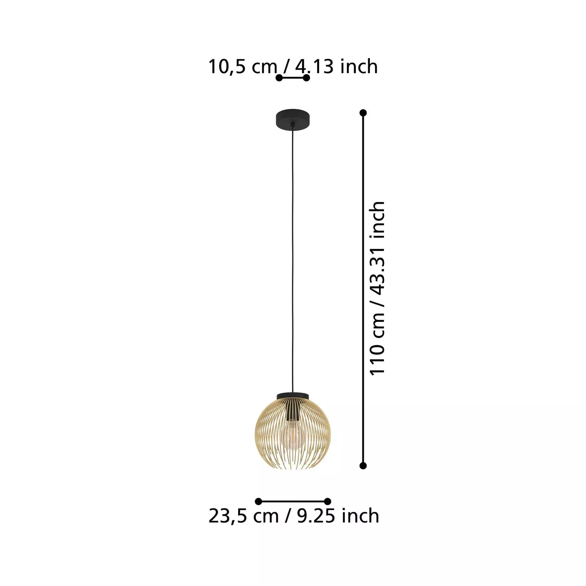 Hängeleuchte VENEZUELA Eglo Metall 24 x 110 x 24 cm