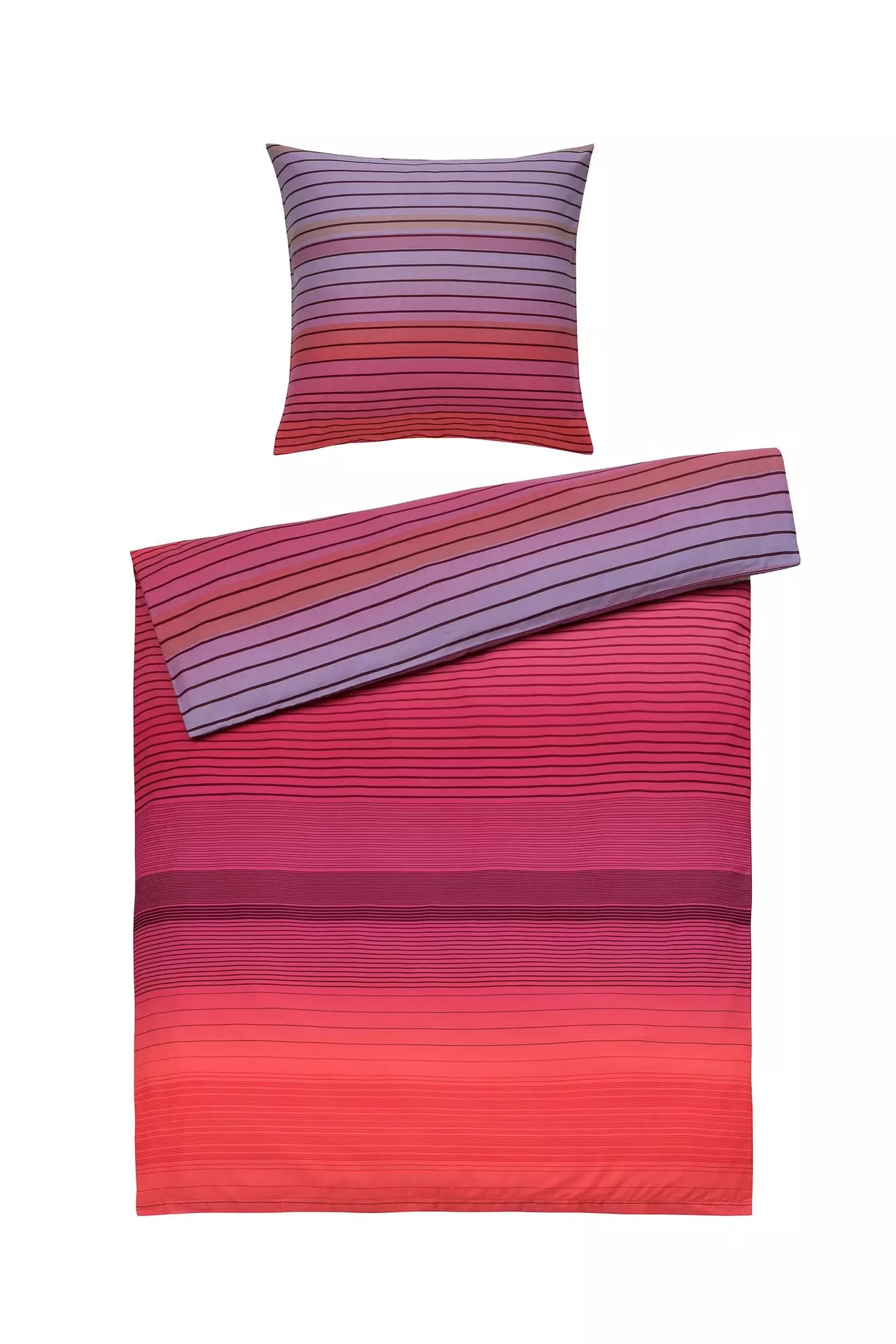 Satin-Bettwäsche Payton Querstreifen Casa Nova Textil 135 x 200 cm