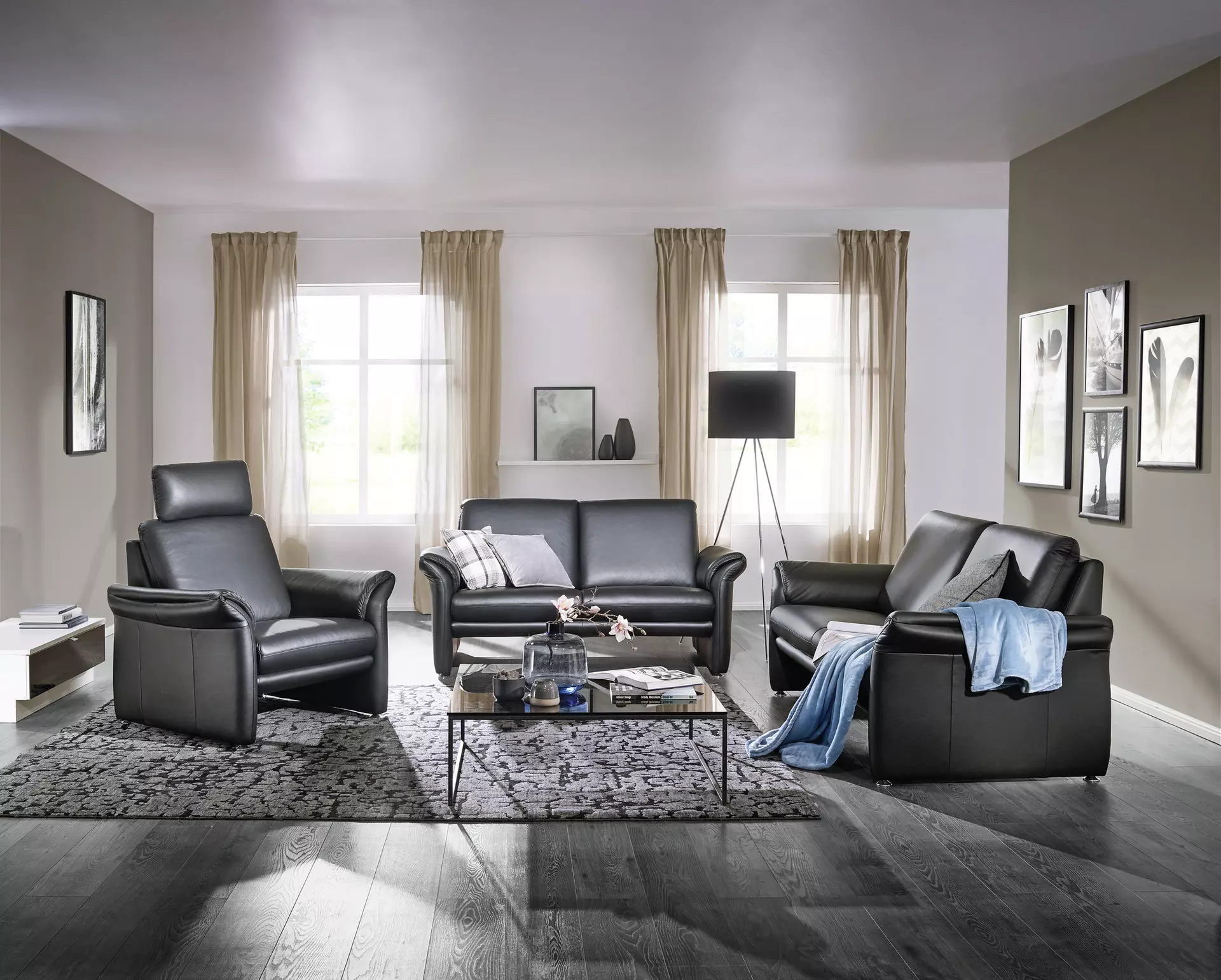 Sofa 2-Sitzer 24980 W.Schillig Leder 90 x 89 x 170 cm