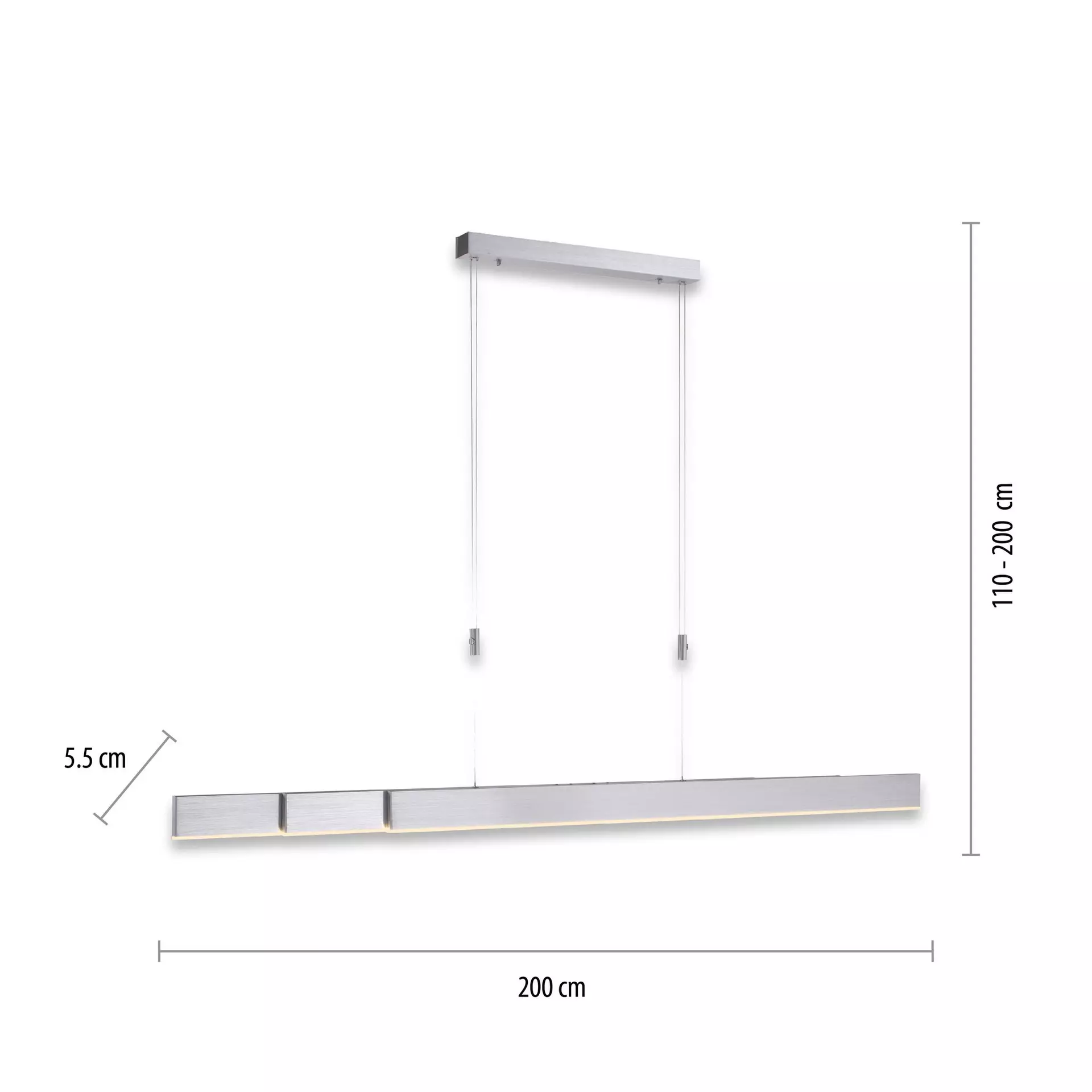 Pendelleuchte PURE-MOTO Paul Neuhaus Metall 200 x 200 x 5 cm
