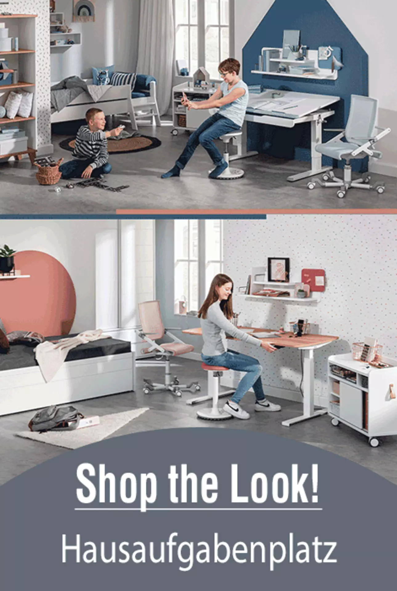 Shop the Look: Hausaufgabenplatz. Jetzt kindgerechte Arbeitsplätze entdecken