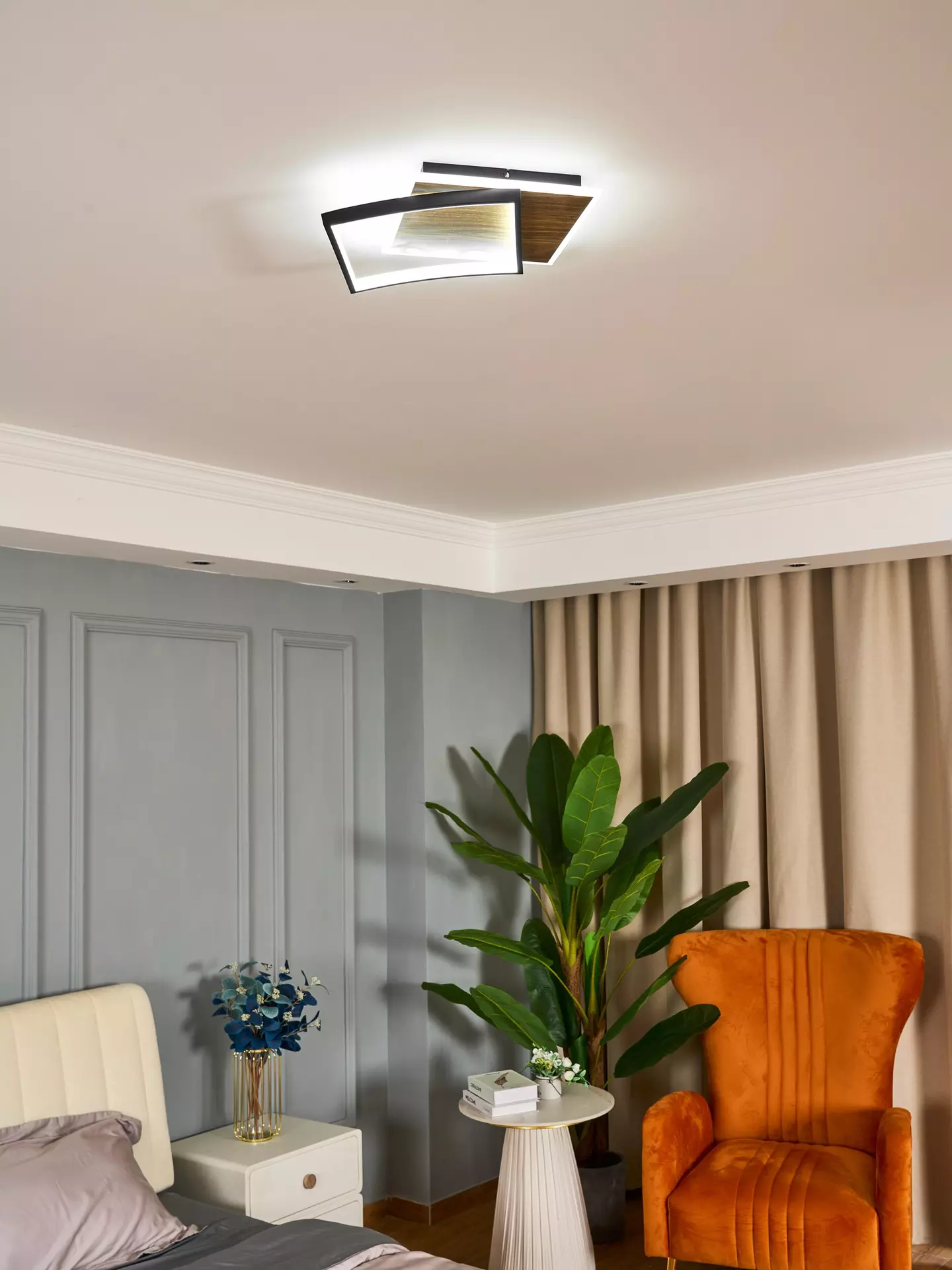 Deckenleuchte Ovest Eco-Light Metall 42 x 9 x 37 cm