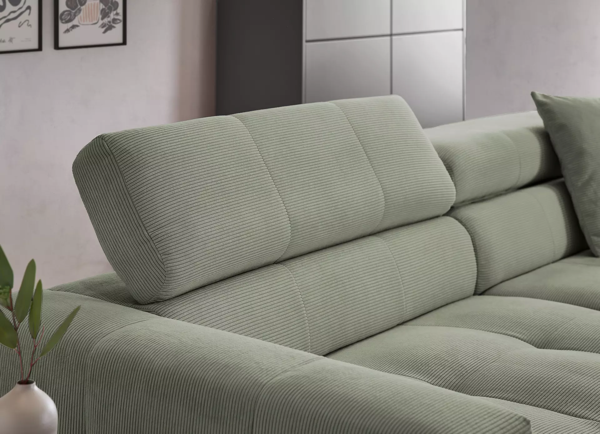 Polstergarnitur DENVER LASCONDO Textil 217 x 68 x 258 cm