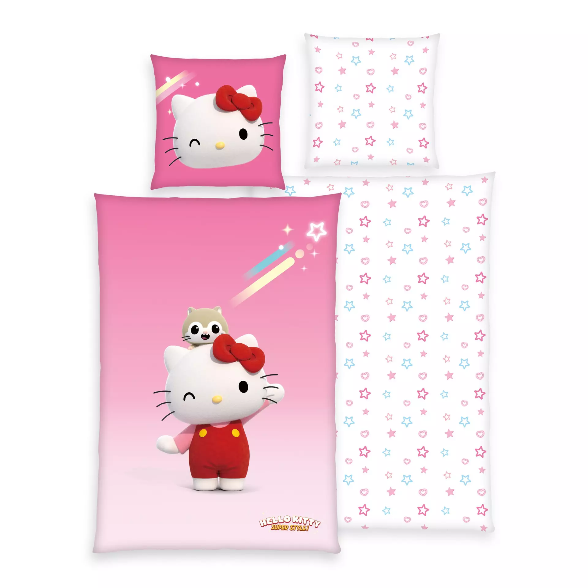 Kinderbettwäsche Hello Kitty Super Style Klaus Herding Textil 135 x 200 cm