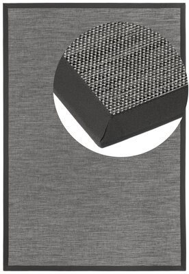 Bild von Maschinenwebteppich ca. 133 x 67 cm grau