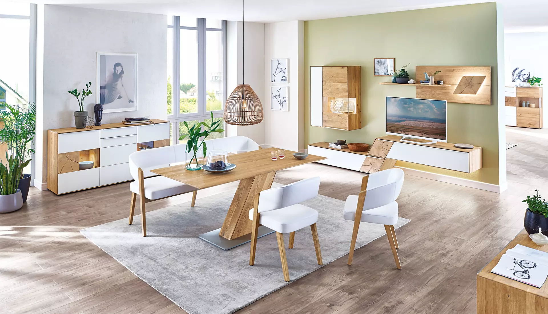 Wohnwand TALVERA VALMONDO Holzwerkstoff 47 x 185 x 325 cm