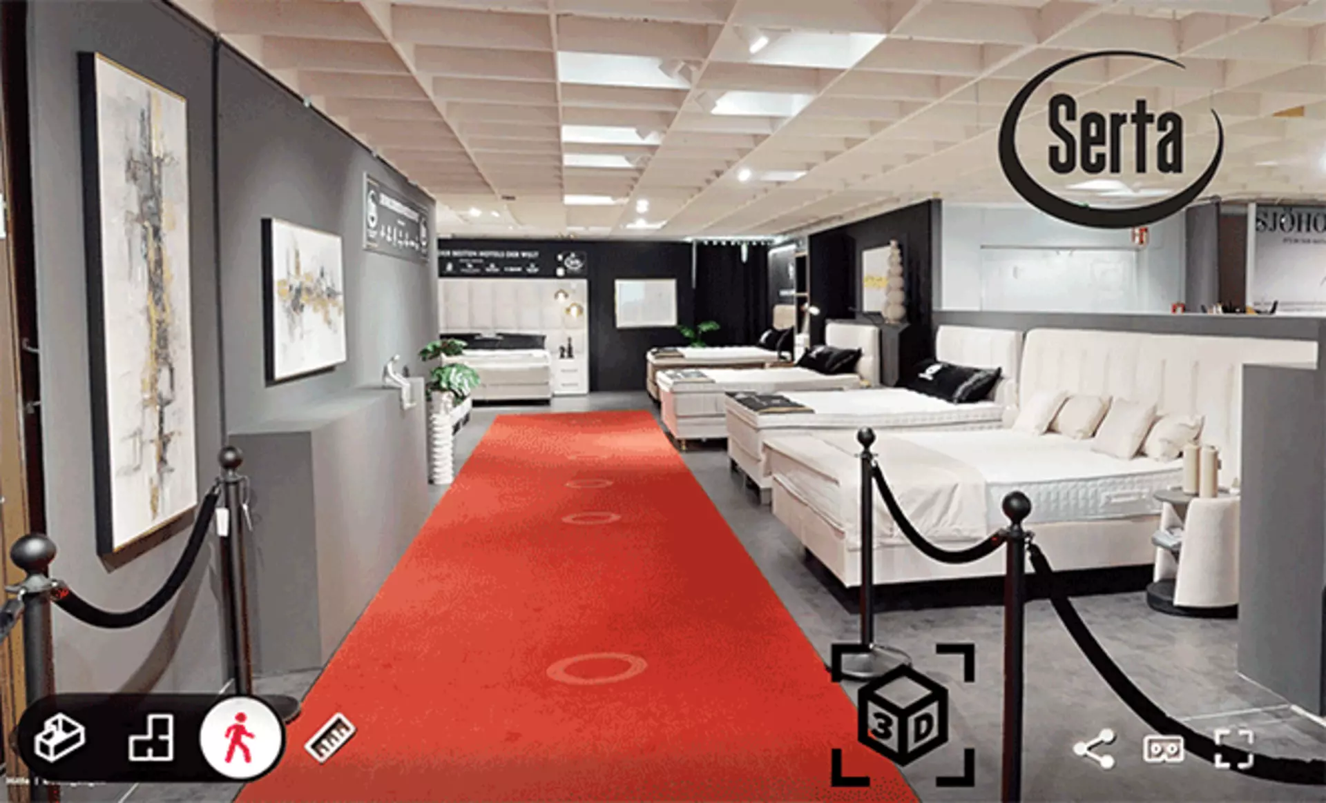 Jetzt virtuell durch daas Serta-Studio bei Möbel Inhofer gehen