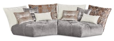 Bild von Polstergarnitur Polyester grau Bretz