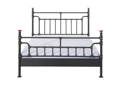 Bild von Bett ca. 212 x 115 x 130 cm Modular schwarz