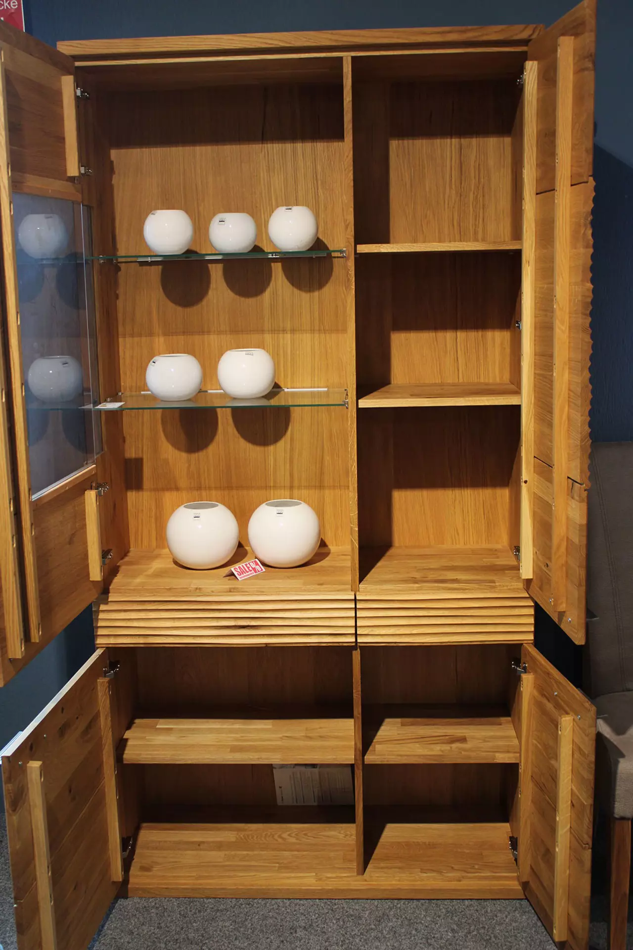 Ausstellungsstück Vitrine K5 von Valmondo in Holz braun (offen)
