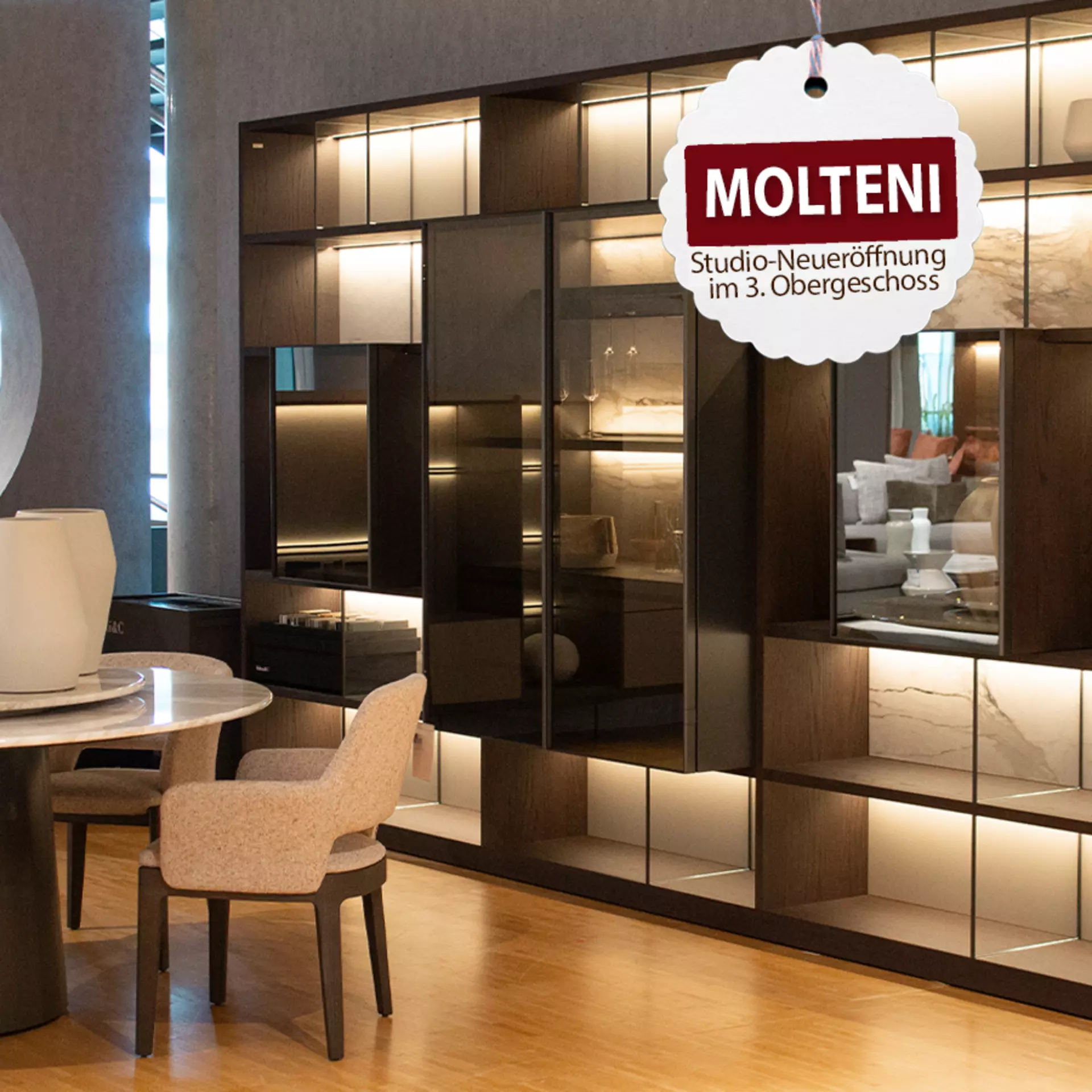 Molteni - studio-Neueröffnung im 3. OG. Jetzt mehr erfahren