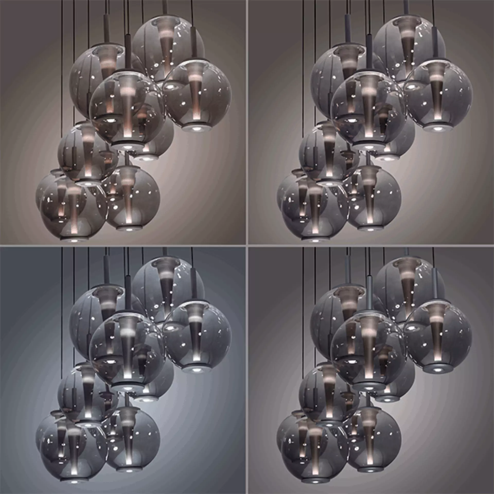 Verschiedene Lichtfarben der E-Infinity