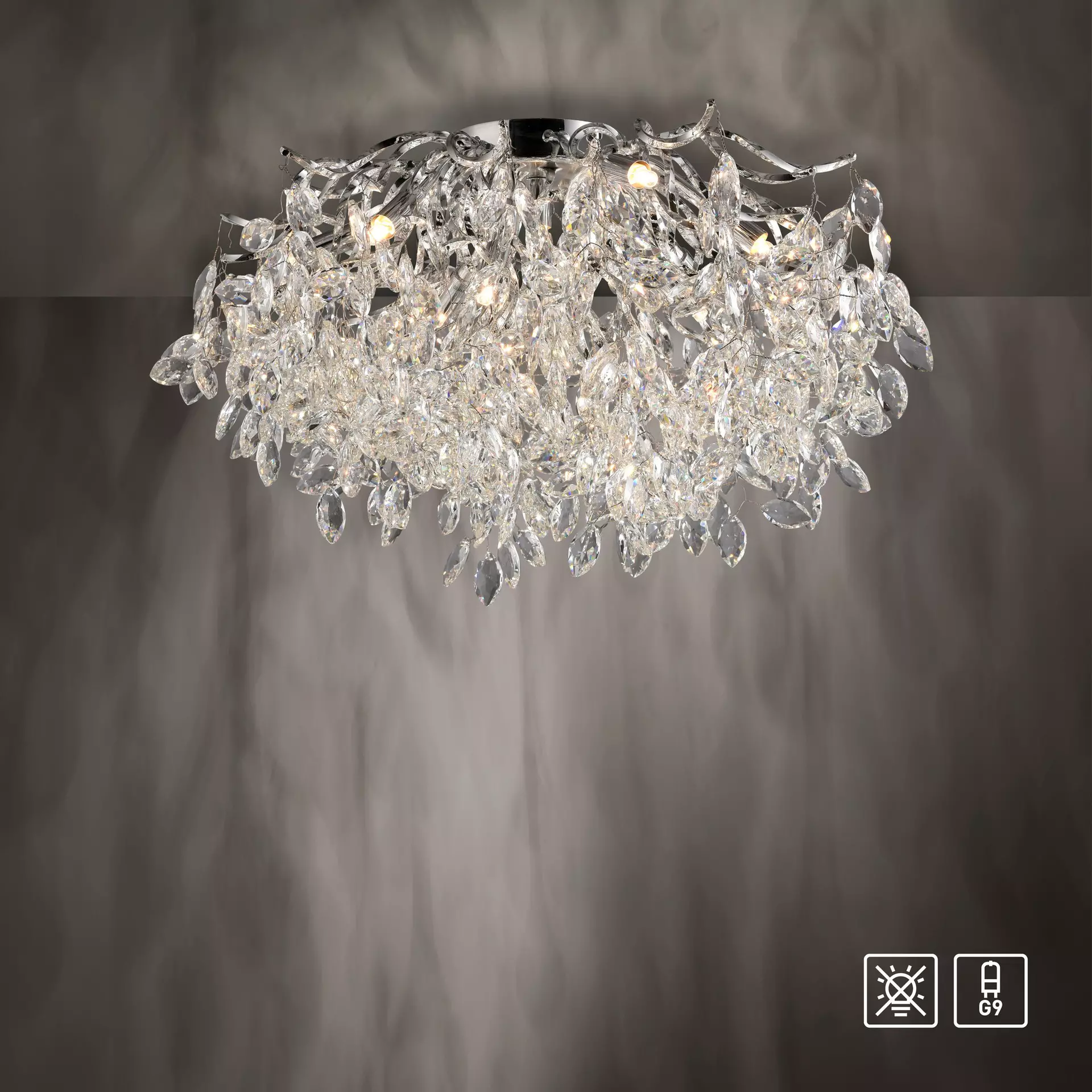 Deckenleuchte RICICLE Paul Neuhaus Metall 60 x 37 x 60 cm