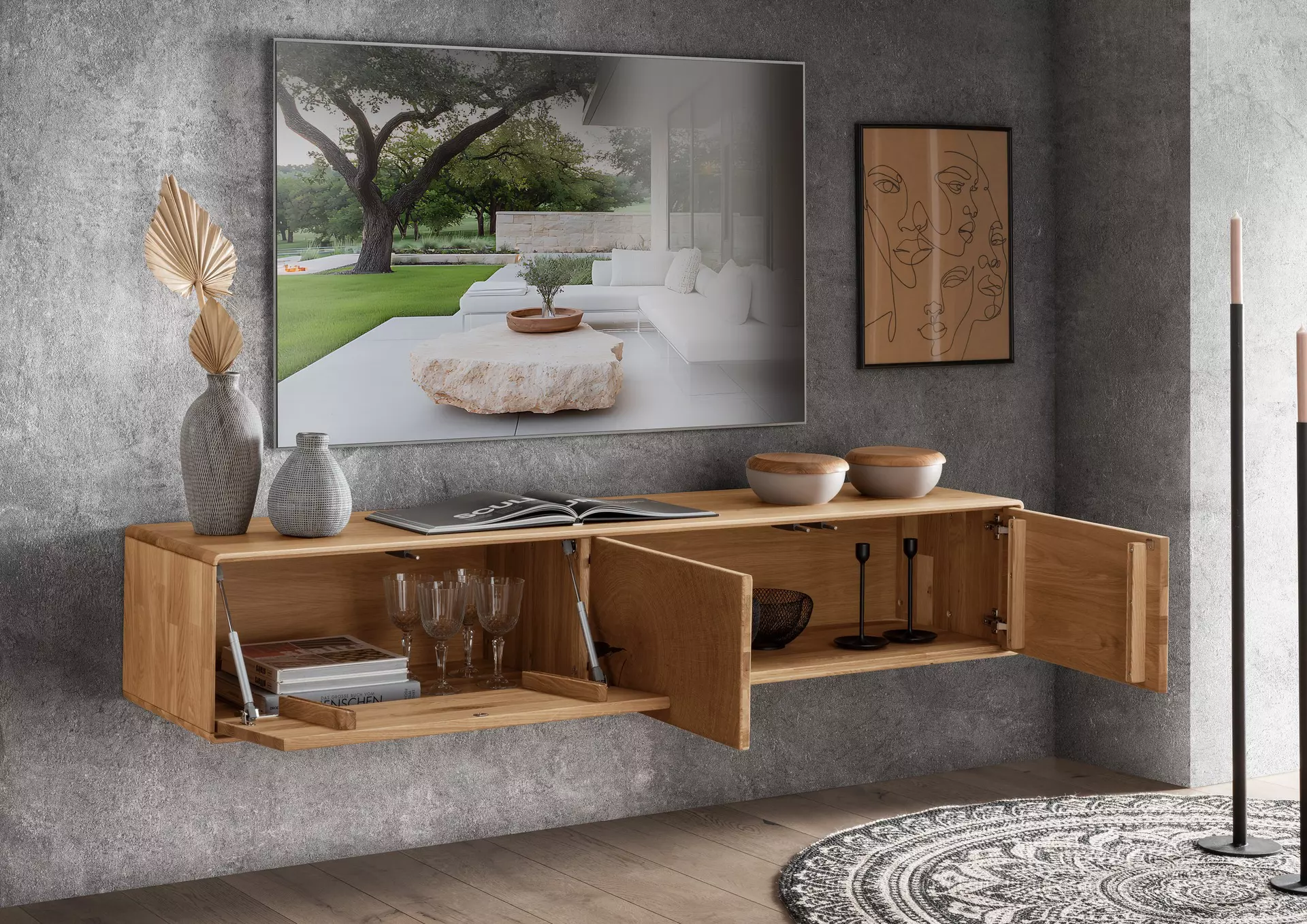 TV-Board WZ-0626 GK Möbel Holz 40 x 30 x 170 cm