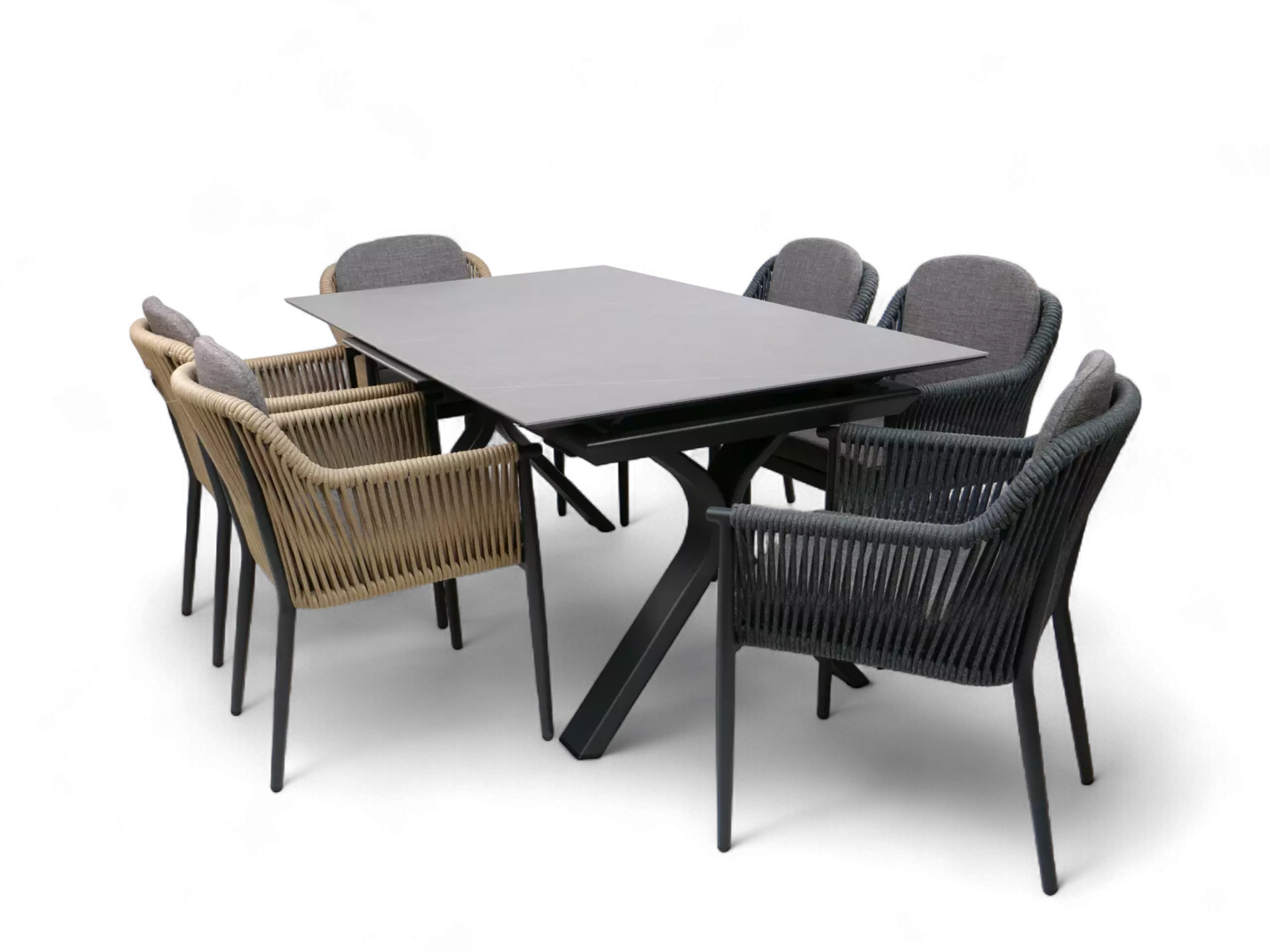 Ausziehtisch LIVORNO Outdoor Stein 100 x 75 x 240 cm