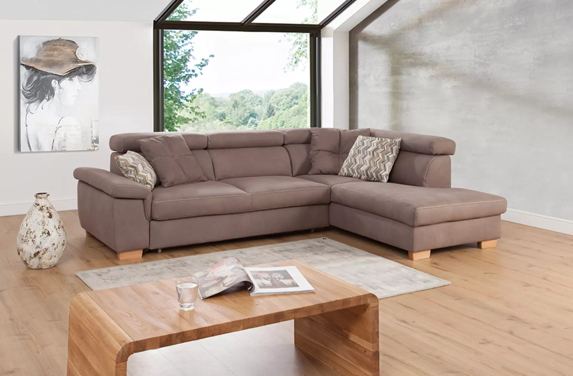 Ecksofa DANDY Vito Textil 208 x 80 x 292 cm