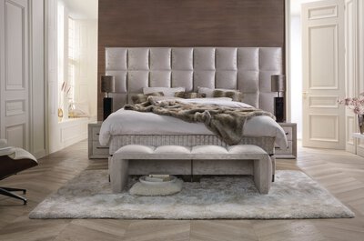 Bild von Boxspringbett ca. 218 x 185 x 290 cm Serta beige